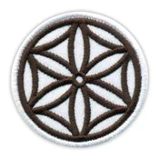 shumee Našitek rozete Highlander - Ljudska - belo ozadje - Samolepilna podlaga - Vezeni našitek/značka/emblem