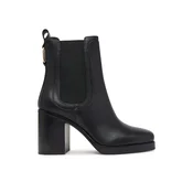Tommy Hilfiger Škornji Ltr Square Toe Heel Chelsea Boot FW0FW09555 Črna