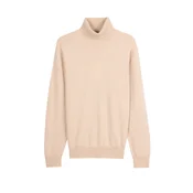 GOBI Cashmere Pulover Mens Essential Turtleneck Cashmere Sweater bež