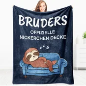 Nikcorp Napršenja odeja iz mehkega pliša za darilo, 157 x 132 cm, zračna tkanina, ne dela se kepice, možnost pranja v pralnem stroju, motiv za prijatelja za sprostitev skozi vse leto