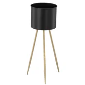 Stojalo za cvetlice in rastline 24x24x70cm črno z zlatimi nogicami 66854