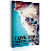 Slika - I Live Here Respect Please 60x90