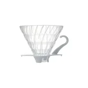Hario V60-01 Stekleni dripper - bela
