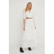 Bluza i suknja Answear Lab boja: bijela