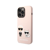 Karl Lagerfeld zaščitni ovitek Karl and Choupette Pink, Iphone 14 Pro Max