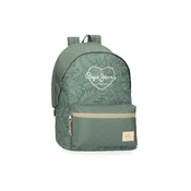Joummabags Šolski nahrbtnik Pepe Jeans Coralie, zelen, s predalom za prenosni računalnik, 6022441