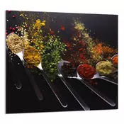 shumee STEKLENA PLOŠČA ZA KUHINJO 65x60 Začimbe
