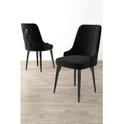 Hanah Home Set stolica Newa, 46x94x46 cm, 2 komada, Crne