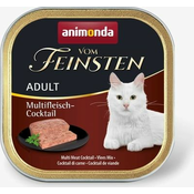 32 x 100 g Animonda vom Feinsten + 4 x 15 g Milkies gratis! - Adult: Več mesni koktajl
