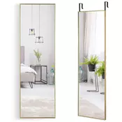 Northix Ogledalo v polni dolžini 37 x 120 cm z nastavljivimi kavlji za obešanje, stensko ogledalo zlato
