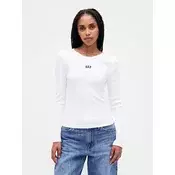 GAP Ribbed T-Shirt with Logo - Womens