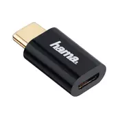 Hama adapter iz micro USB na USB-C, črn