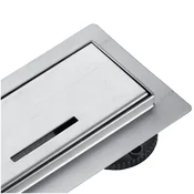 shumee Linearni odtok BASIC Decor Inox z dekorativno ploščo One Strip, 60 cm