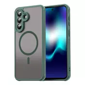 Hibridni ovitek HaloFrost II MagSafe za Samsung Galaxy A37 - green