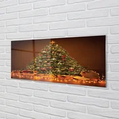 tulup.si Slika na akrilnem steklu Božič luči dekoracijo daril 140x70 cm 4 obešalnika