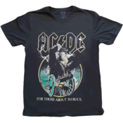 AC/DC Majica FTATR Yellow Outlines Black L
