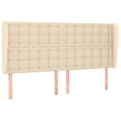 vidaXL vidaXL Vzglavje z ušesi krem 203x23x118/128 cm blago, (20954255)
