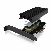 RaidSonic ICY BOX IB-PCI214M2-HSL - interface adapter - M.2 Card - PCIe 3.0 x4