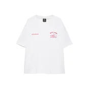 Pull&Bear Majica STWD  golobje modra / rdeča / črna / bela