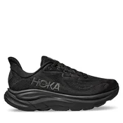 HOKA za ženske. 1162031 Clifton 10 čevlji črni (39 1/3), Črna, 1 do 3 cm, Čipke, Šport, Teče, Večnamenski