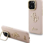 Guess Cam Stand GUHCP16XPCS4GSP ovitek za iPhone 16 Pro Max s stojalom - roza