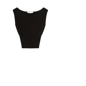Bershka Top z naramnicami črna