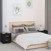 Nocni ormarici 2 kom crna 40 x 34 x 45 cm od masivne borovine