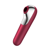 Satisfyer Dual Love Connect App vakuumski klitoralni stimulator temno rdeč