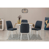Hanah Home Set Trpezarijski sto i 4 trpezarijske stolice Vina 1048, Teget