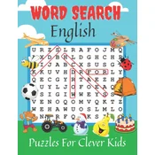 Word Search English Puzzle Book for Clever Kids: 360 Word Search, Answer Key & Illustrative Pictures/ First Easy English Spelling Quize for Age 4,5,6,