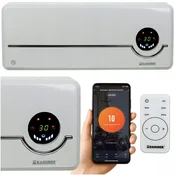 Kaminer 2000W keramična stenska WIFI električna grelna zračna zavesa LCD APP + daljinec bela