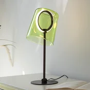 Paul Neuhaus Namizna svetilka LED Zula, zelena, višina 42 cm - Dnevna soba/jedilnica - Sodobni - Steklo