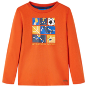 vidaXL Otroška majica z dolgimi rokavi oranžna 116, (21036969)