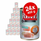Varčno pakiranje Rinti Sensible 24x400 g - Mix Piščanec and riž/Piščanec and krompir