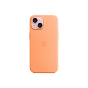 Apple silikonska maska za iPhone 15 - kompatibilan s MagSafe - Orange Sorbet