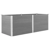 Vidaxl Visoka greda 250x100x91 cm WPC siva