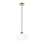 Lestenec na vrvici HARMA 1xE27/15W/230V pr. 25 cm bela/zlata
