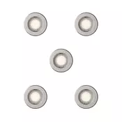 Philips - SET 5x ugradna stropna svjetiljka PERIDOT 1xGU10/7W/230V srebrna