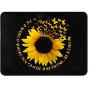 ČRNA PODLOGA ZA MIŠKO SONČNICA METULJI MOTIVACIJA 24x20x0,3CM