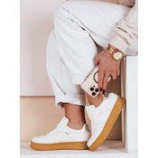 Sneakersy damskie na platformie NOXSTEP białe Dstreet