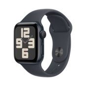 APPLE pametni sat Watch SE (2024), (GPS, 40mm, S/M), Midnight AC-Midnight Sport Band