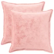 Vidaxl Prevleka za blazino 2 kos HOUTEN Roza 70 x 70 cm Flanel