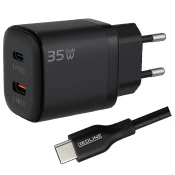 REDLINE Punjac sa USB-C kablom,  2 x USB-C, 35W - GL35CC+CC1M(60W)
