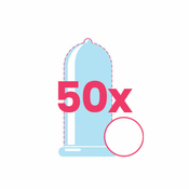 Mešanica 50 tanjših kondomov