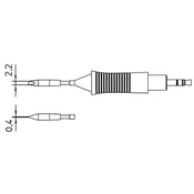 WELLER RT8 SPAJKALNA KONICA DELTASTEOBLIKE 2,2X0,4 MM