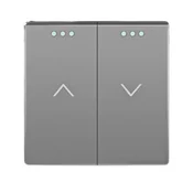 ELEKTRO SMART DESIGN LINE mehanicki modul za prekidac za rolete i zavjese s fluorescentnom idikacijom, sivi DL-86-CT-GY