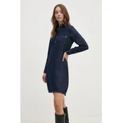 Jeans obleka Pepe Jeans REGULAR PULL-OVER DRESS mornarsko modra barva, PL953628BC3