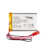 shumee Li-Po baterija LP603450 Akyga AKY0638 3,7 V/1200 mAh PCM JST 2-pinski konektor 100 mm