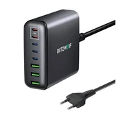 BLITZWOLF BW-S26 glavna stanica za punjenje s 3 USB i 5 Type-C priključaka, 250 W, PD brzo punjenje + 150 cm kabel za napajanje, CRNA