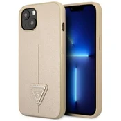 Guess Saffiano Triangle ovitek za iPhone 13 mini, bež